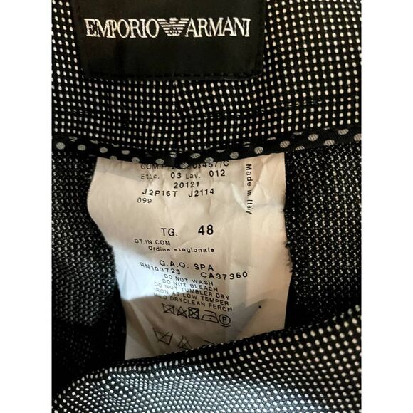 Vintage Emporio Armani Black White Check Pants- 12 - Picture 4 of 4